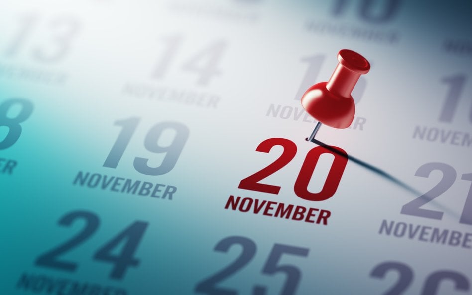 Wydarzy się dziś. Kalendarium wydarzeń na rynkach w dniu 20.11.2025