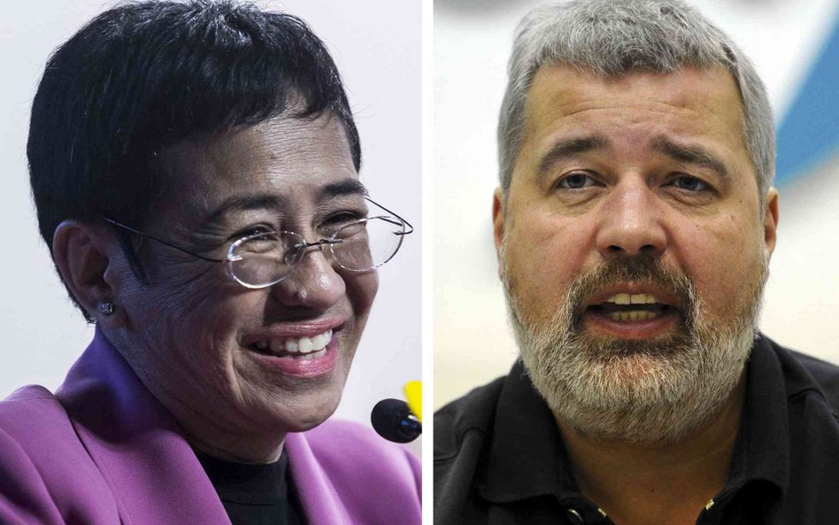 Maria Ressa i Dmitrij Muratow