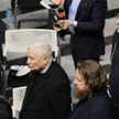 Prezes Prawa i Sprawiedliwości Jarosław Kaczyński, były już prezes zarządu TVP Mateusz Matyszkowicz 