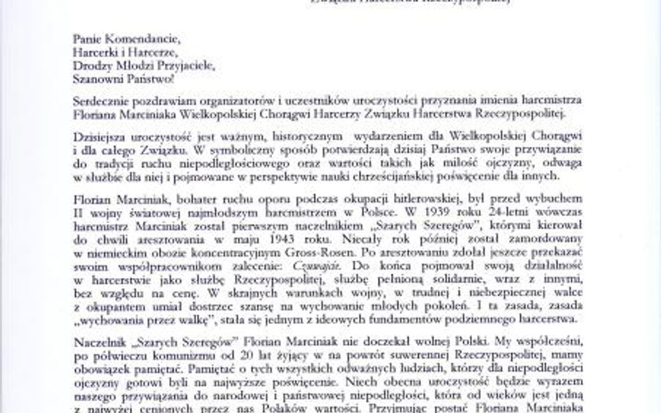 Ostatni list Lecha Kaczyńskiego