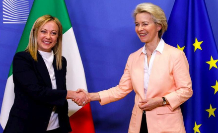 Premier Włoch Giorgia Meloni i szefowa Komisji Europejskiej Ursula von der Leyen