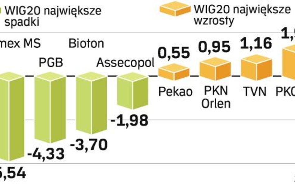 Akcje nie odrobiły strat