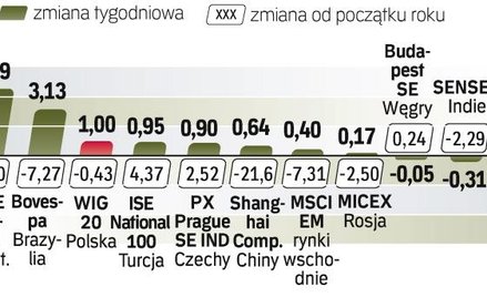 Mieszane nastroje na parkietach. W ostatnim tygodniu najwięcej można było zarobić na giełdach w Arge