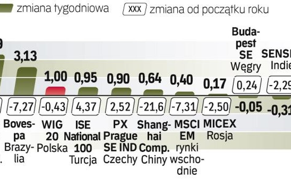 Mieszane nastroje na parkietach. W ostatnim tygodniu najwięcej można było zarobić na giełdach w Arge