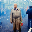 1 maja 1996 roku. Niepokorny działacz SdRP na pochodzie. Fot. Jarosław Stachowicz