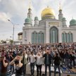 Wczoraj w Moskwie przed meczetem Katedralnym zebrało się z okazji rozpoczęcia święta ofiar (Kurban B