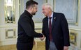 Senator Lindsey Graham podczas spotkania z prezydentem Ukrainy Wołodymirem Zełeńskim w Kijowie
