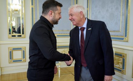 Senator Lindsey Graham podczas spotkania z prezydentem Ukrainy Wołodymirem Zełeńskim w Kijowie