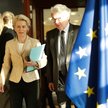 Przewodnicząca KE Ursula von der Leyen i Europejski Komisarz ds. Rynku Wewnętrznego i Usług Thierry 