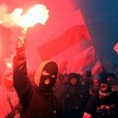 Z flagą Hitlera na Marsz Niepodległości