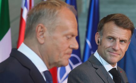 Donald Tusk i Emmanuel Macron