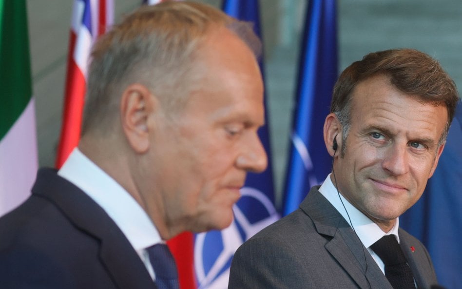 Donald Tusk i Emmanuel Macron