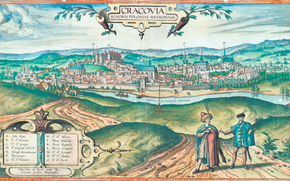 Panorama Krakowa  z 1617 roku
