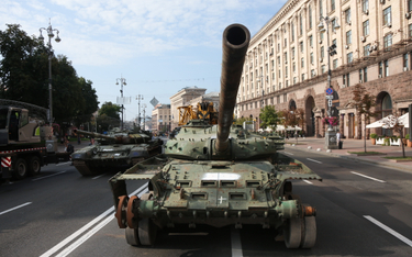 Przygotowania do parady wojskowej w Kijowie z okazji przypadającego 24 sierpnia Dnia Niepodległości 