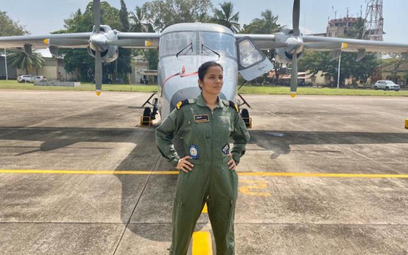 Pierwsza kobieta pilotem w indyjskiej marynarce wojennej