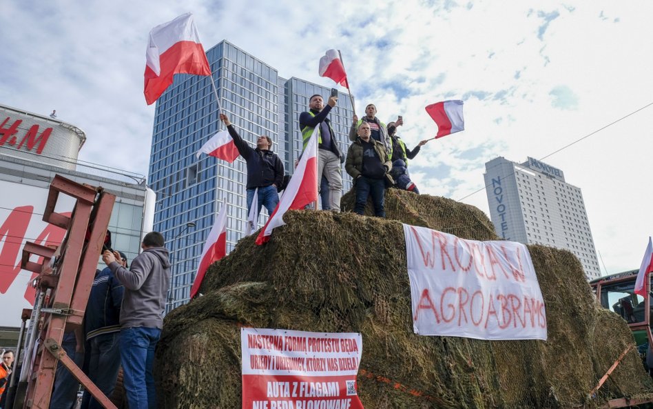 Protest rolników w Warszawie