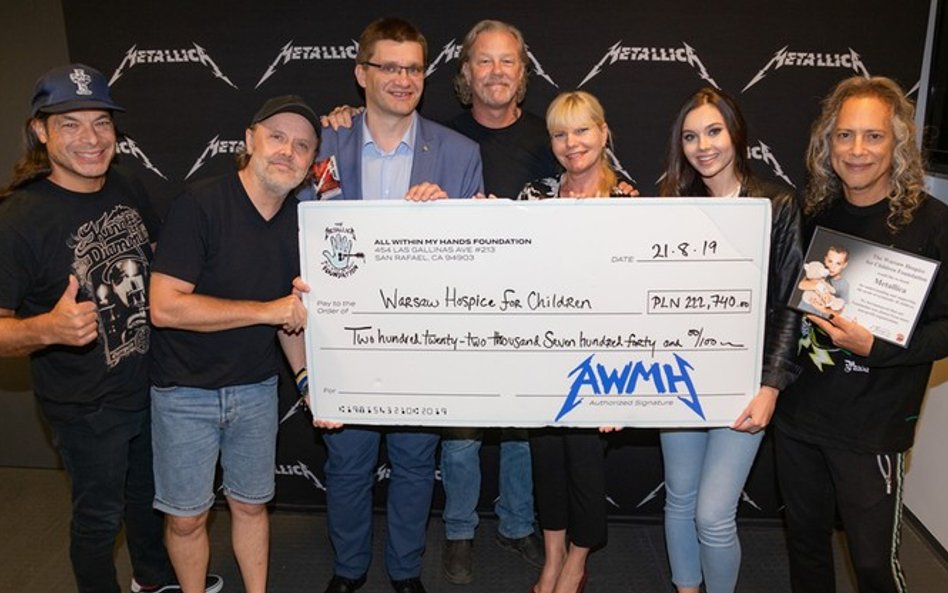 Metallica przekazała 200 tys. złotych na warszawskie hospicjum