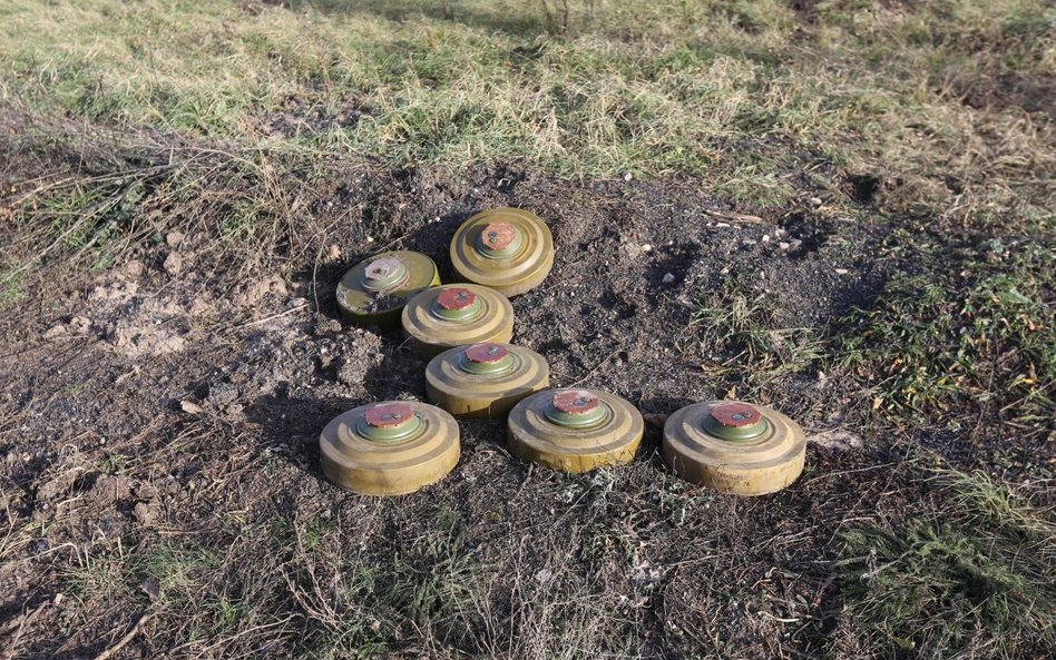 Miny przeciwczołgowe pod Bachmutem