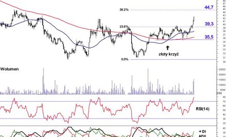 Na wykresie giełdowej spółki pojawił się ostatnio ważny sygnał techniczny. Chodzi o złoty krzyż, utw