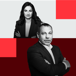 Marzena Tabor-Olszewska, redaktor prowadząca „Rzeczpospolitej” i Tomasz Krzyżak, dziennikarz, public