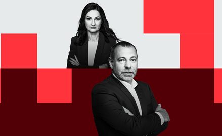 Marzena Tabor-Olszewska, redaktor prowadząca „Rzeczpospolitej” i Tomasz Krzyżak, dziennikarz, public