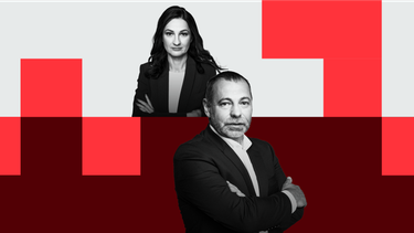 Marzena Tabor-Olszewska, redaktor prowadząca „Rzeczpospolitej” i Tomasz Krzyżak, dziennikarz, public