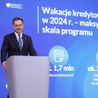 Minister rozwoju i technologii Waldemar Buda na konferencji prasowej po posiedzeniu rządu