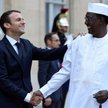 Prezydent Francji Emmanuel Macron i prezydent Czadu Idriss Déby