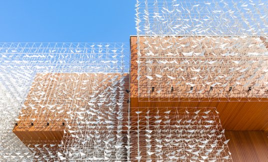 Fasada pawilonu polskiego na Expo.