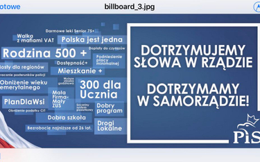 PiS przedstawia billboardy. "Dotrzymaliśmy słowa"