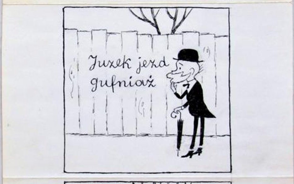 Z cyklu "Filutek", 1948, pierwsza historyjka opublikowana w tygodniku "Przekrój"