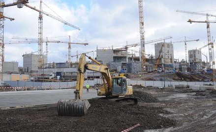 Prace prowadzone na budowie Stadionu Narodowego