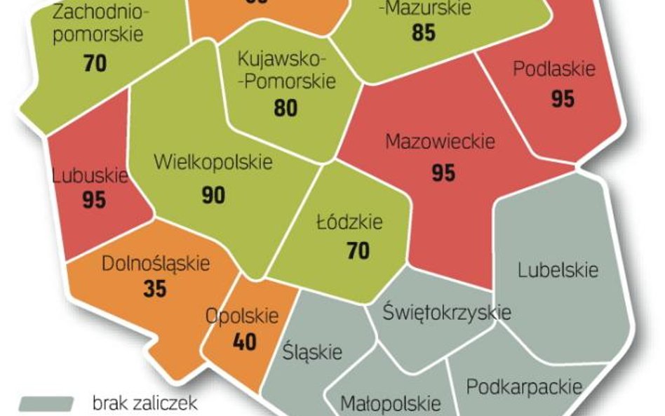 Przedsiębiorcy mogą liczyć na wypłatę z góry nawet 95 proc. dotacji. Jednak w pięciu województwach t