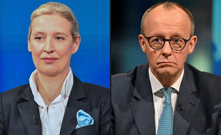 Alice Weidel, liderka AfD i Friedrich Merz
