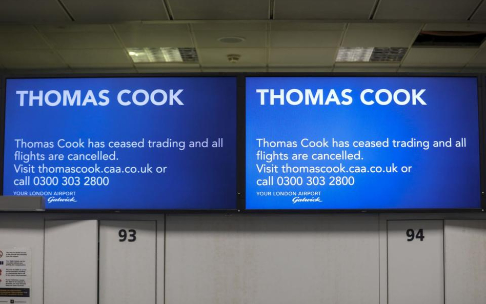 Thomas Cook upadł. Handel akcjami touroperatora już niemożliwy