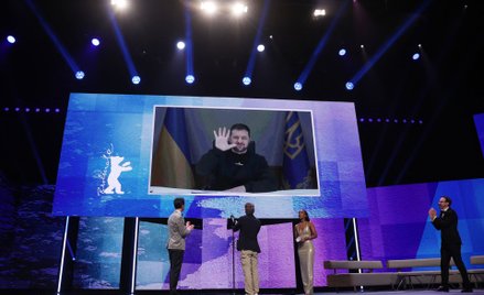Wołodymyr Zełenski, za pośrednictwem wideołącza, przemówił do uczestników Berlinale