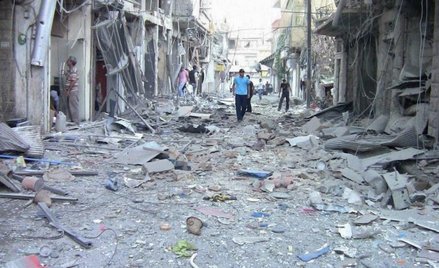 Ulice miasta Zabadani, znajdującego się 40 kilometrów od Damaszku