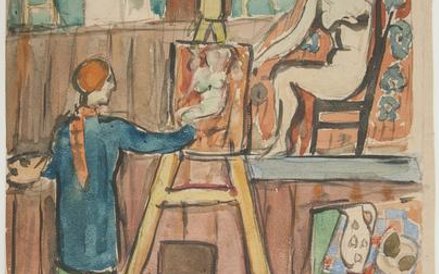 Jerzy Tchórzewski, (1928-1999), Polska W pracowni, 1947-1950 wys. 43,0 cm, szer. 31,5 cm ze zbiorów 