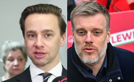 Lider Konfederacji, wicemarszałek Sejmu Krzysztof Bosak i lider Razem, poseł Lewicy Adrian Zandberg