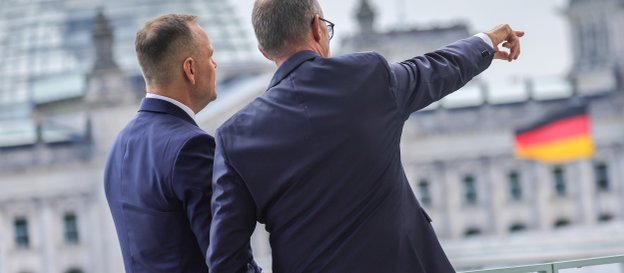 Wizyta robocza prezydenta RP w Republice Federalnej Niemiec. Kanclerz Niemiec Friedrich Merz i prezy