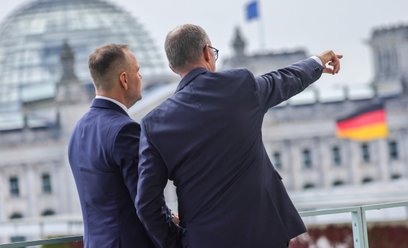 Wizyta robocza prezydenta RP w Republice Federalnej Niemiec. Kanclerz Niemiec Friedrich Merz i prezy