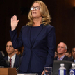 Christine Blasey Ford składa przysięgę przed senacką komisją sprawiedliwości