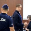 Oskarżony Sebastian M. na sali Sądu Rejonowego w Piotrkowie Trybunalskim