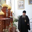 Arcybiskup Kliment w kijowskiej Ławrze Peczerskiej, która jeszcze należy do Cerkwi Prawosławnej patr