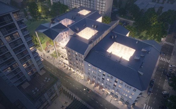 Wizualizacja projektu przebudowy Waliców 14