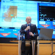 Ludwik Sobolewski, prezes GPW, podczas prezentacji indeksu WIG-Ukraine