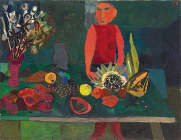 Rynkową atrakcją jest wczesny obraz Teresy Pągowskiej.