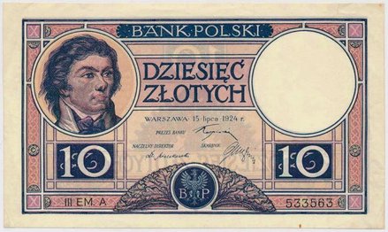 Za 70 tys. zł sprzedano banknot z 1924 roku.