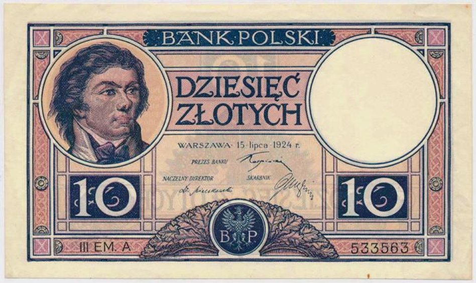 Za 70 tys. zł sprzedano banknot z 1924 roku.