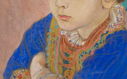 Wyspiański Stanisław (1869-1907) Dziewczynka w ludowym stroju, 1901